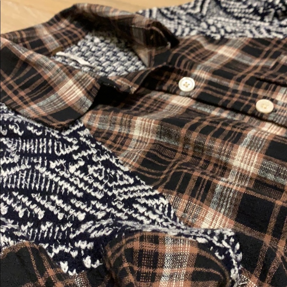 Multi-patterned button-up flannel - Picture 2 of 5